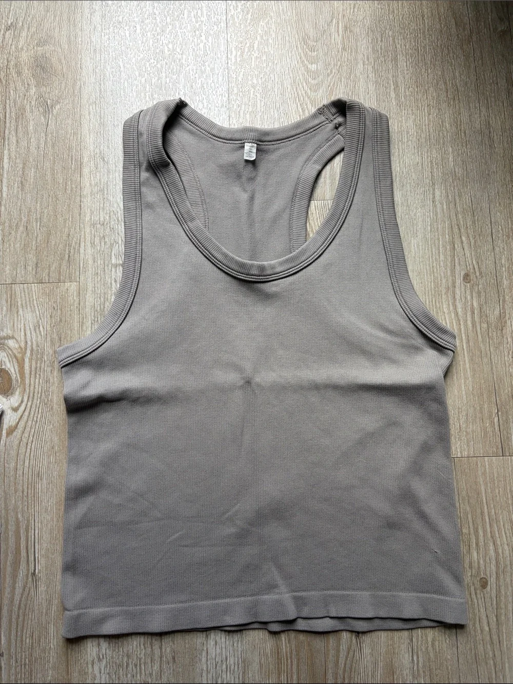 Women’s Ribbed Tank Top Set - White, Beige, Taupe - Picture 2 of 7
